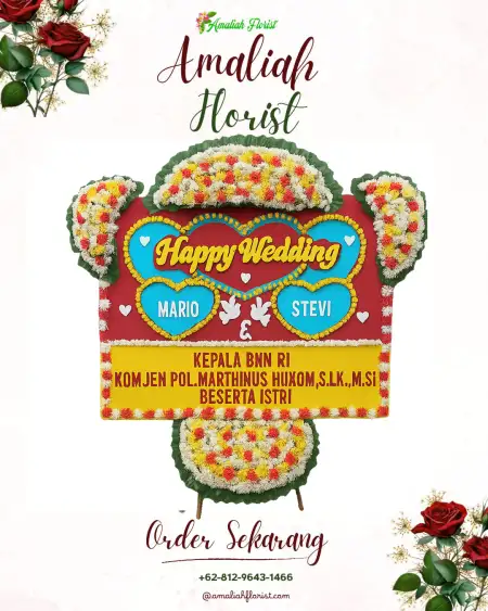 Papan Bunga Pernikahan Harapan Indah